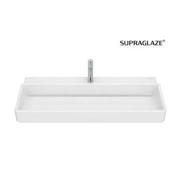 Tura umywalka ścienna /meblowa 100x43 cm z 1 otworem na baterię, supraglaze®