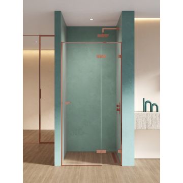 Drzwi wnękowe eventa copper shine 1d l 80x200 szkło czyste 8mm active shield 2.0