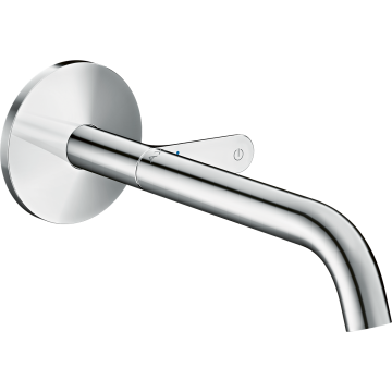 One bateria umywalkowa select z wlewką 220 mm, ścienna, podtynkowa chrom