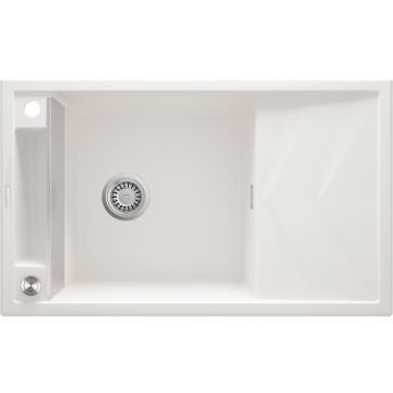 Zlew magnetic alabaster granit 1k z/o 820x500x219, 3,5" + osprzęt space-saver click