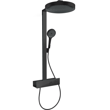 Rainfinity komplet prysznicowy 360 1jet z termostatem showertablet 350 czarny matowy