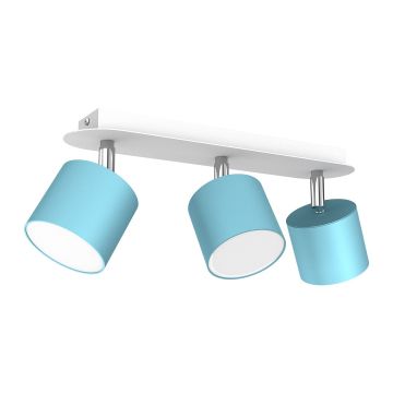 Lampa sufitowa dixie 3xgx53 niebieski/biały