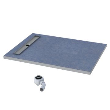 Brodziki podpłytkowe base (s4) 90x100x5/12,5 cm z maskownicą plate