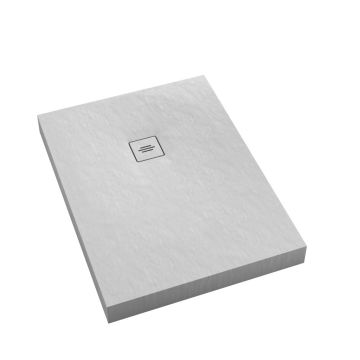 Brodzik akrylowy zintegrowany z nośnikiem stabilsound plus® oraz obudową akrylową przeciągniętą do podłogi nonlimits white stone 90x100x12cm, prostokątny