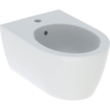 Bidet wiszący icon, ukryte mocowania: t=53cm, przelew=widoczny, biały / keratect