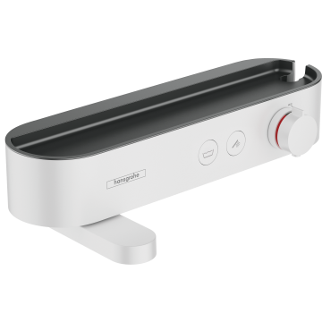 Showertablet select bateria wannowa 400, termostatyczna, natynkowa biały matowy