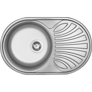 Zlew twist satyna 1k z/o 770x480x165, 3,5" + osprzęt
