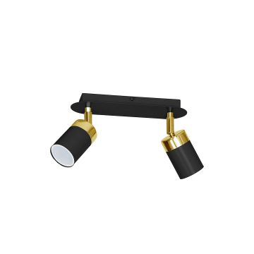 Lampa sufitowa joker black/gold 2xgu10