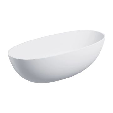 Shell m+ wanna wolnostojąca, 175x78 cm, z syfonem biały mat