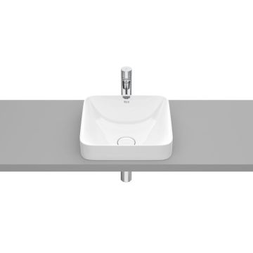 Inspira square umywalka blatowa 370x370 h75 fineceramic® biały mat