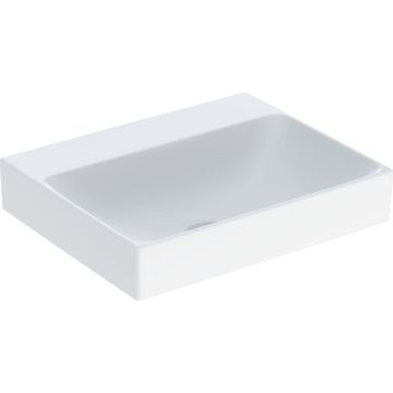 Umywalka nablatowa one, prostokątna: 50x41cm, otwór na baterię=bez, przelew=bez, biały / keratect
