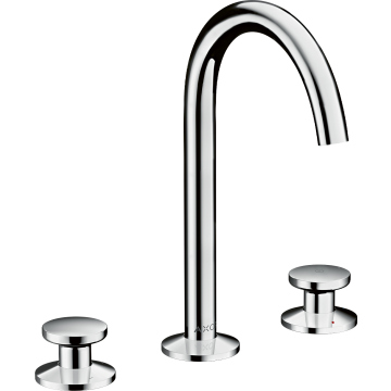 One 3-otworowa bateria umywalkowa select 170 z kompletem odpływowym push-open chrom