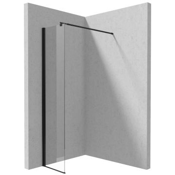 ścianka kerria plus walk in nero 40 cm z powłoką, szkło totalwhite