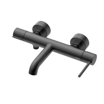 Ultimate bateria wannowa ścienna z przełącznikiem natrysku, gun metal