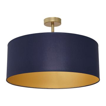 Lampa sufitowa ben navy blue/gold 3xe27