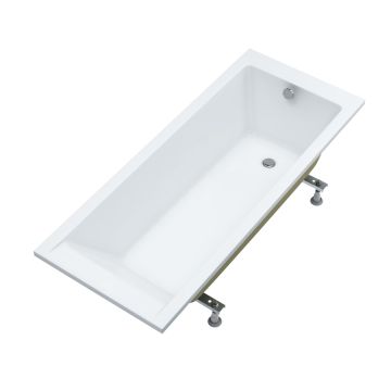 Wanna akrylowa stabilsound plus® milos 140x70x57 cm, prostokątna ze stelażem