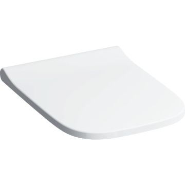 Deska sedesowa smyle square, slim: wolne opadanie=tak, zawiasy wypinane=nie, mocowanie=od góry, biały / błyszczący
