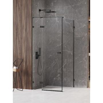 Kabina prysznicowa avexa xr black 1d prostokątna l 90x100x200 szkło czyste 6mm active shield 2.0