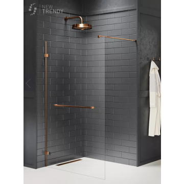 Nz4 kabina prysznicowa avexa copper walk-in u 50x200 szkło czyste 6mm active shield 2.0 - wieszak