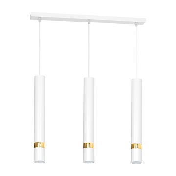Lampa wisząca joker 3xgu10 biały/złoty