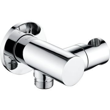 Cascada chrom przyłącze kątowe regulowane z uchwytem okrągłe