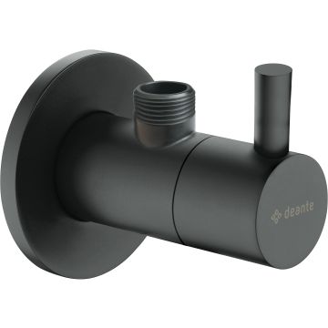 Zawór kątowy z głowicą ceramiczną okrągły z filtrem 1/2" - 3/8", nero