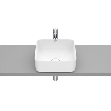 Inspira square umywalka nablatowa 370x370 oct fineceramic® biały mat