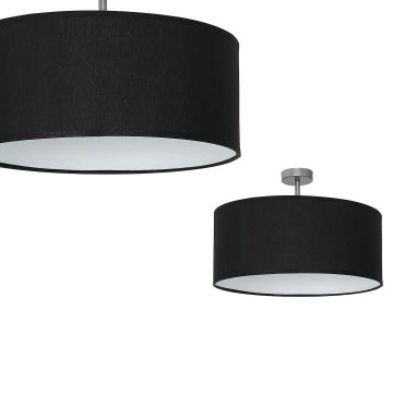 Lampa podsufitowa casino black/chrome 1xe27