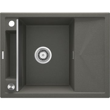 Zlew magnetic antracyt metalik granit 1k z/ko 640x500x219, 3,5" + osprzęt space-saver click