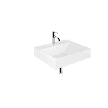 Resa umywalka ceramiczna podwieszana, prostokątna, 61x50, z otworem na baterię, biały