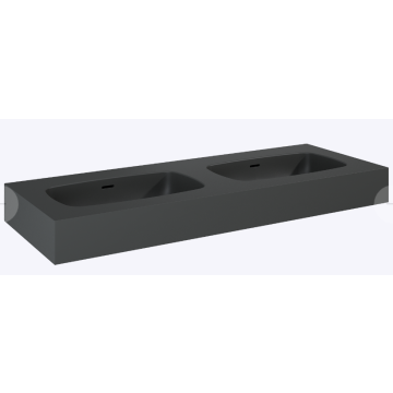 Umywalka dimple 120 duo ścienna, marmur anthracite matt