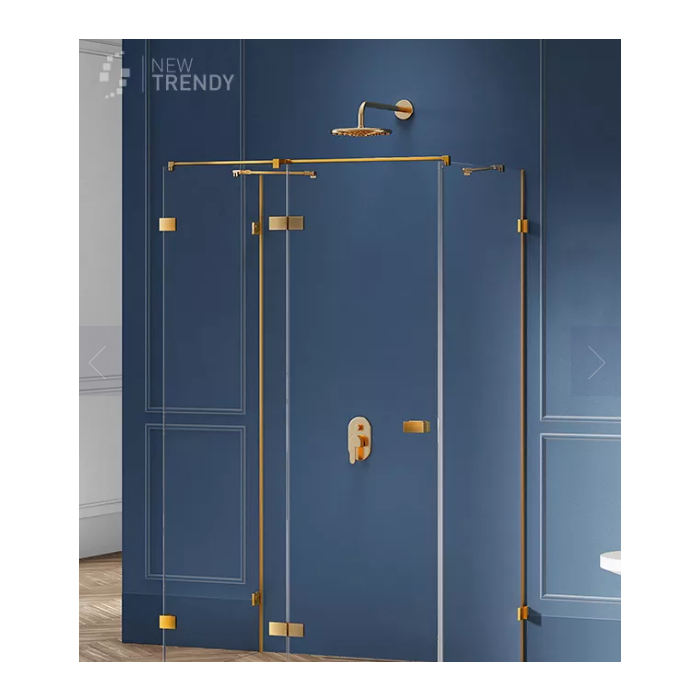 Kabina prysznicowa avexa gold brushed 1d kwadratowa przyścienna p 80x80x200 szkło czyste 6mm active shield 2.0
